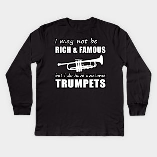 Trumpet Enthusiast's Humorous Delight T-Shirt Kids Long Sleeve T-Shirt